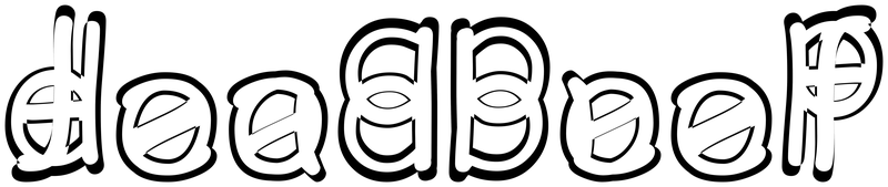 Ambigram for deadbeef in Comic